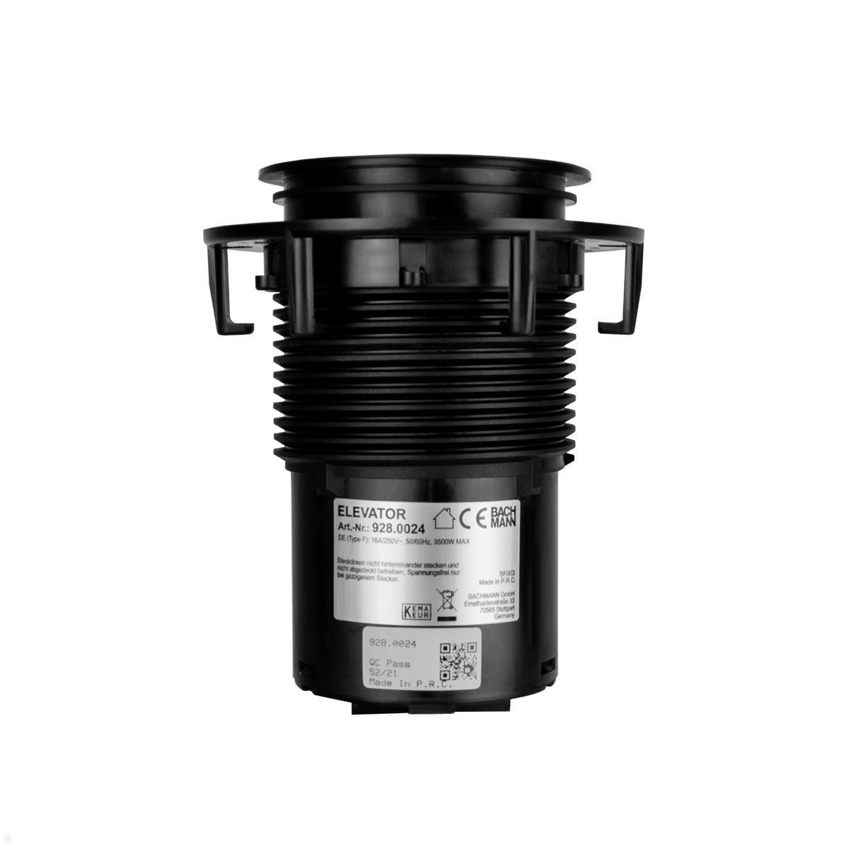 Bachmann ELEVATOR versenkbare zweifach Steckdose, schwarz (928.0024), eingefahren Bachmann ELEVATOR versenkbare zweifach Steckdose, schwarz (928.0024), eingefahren
