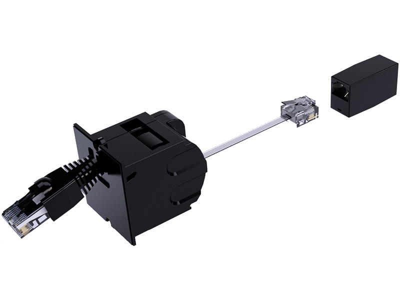 Bachmann Rahmen mit Kabelauszug RJ 45 CAT3 917.301