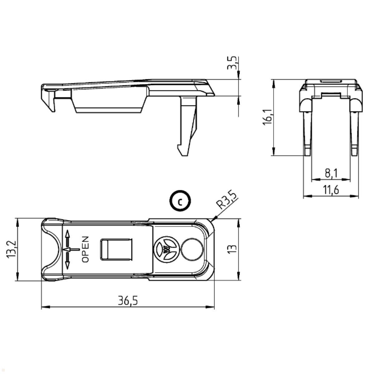 Lectrosonics D-Tap Kabel – Rechtwinkliger Gleichstromanschluss 5,5x2,1 Mm, Ca. 50 Cm | Für Video-Monitore, Kameras & Empfänger