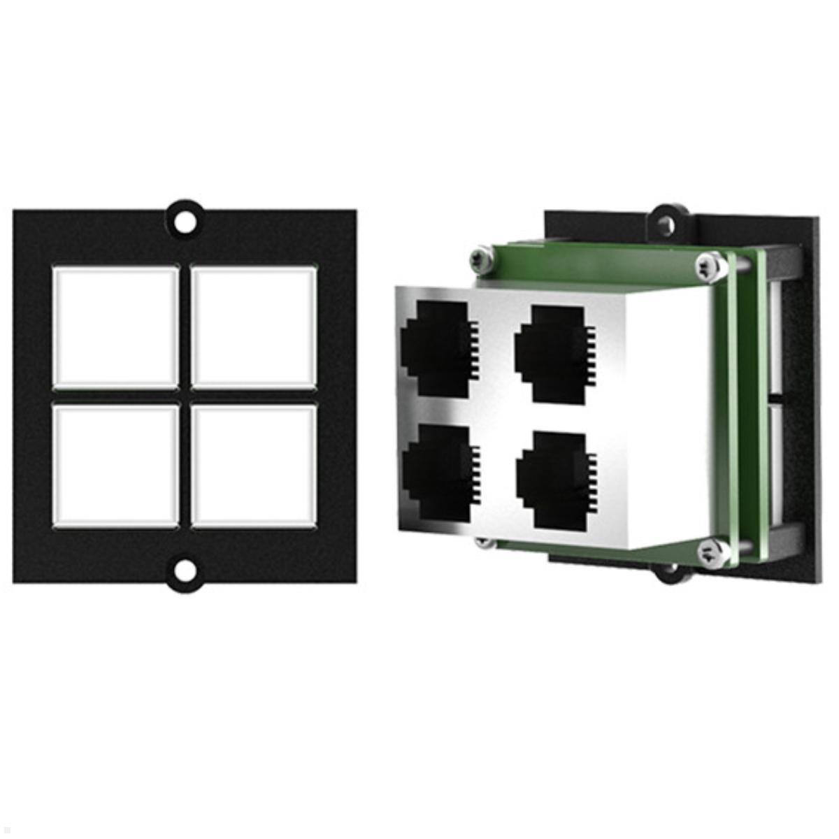 Custom Modul 4-fach Tasten mit 4x RJ11, Bachmann 917.198